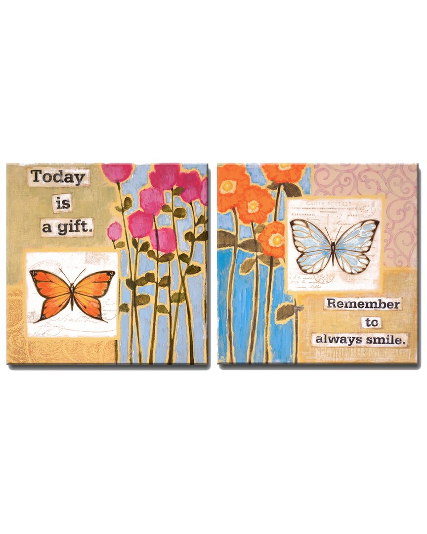 Ready2hangart Happy Thoughts I/ii 2pc Wrapped Canvas Wall Art By Norman Wyatt