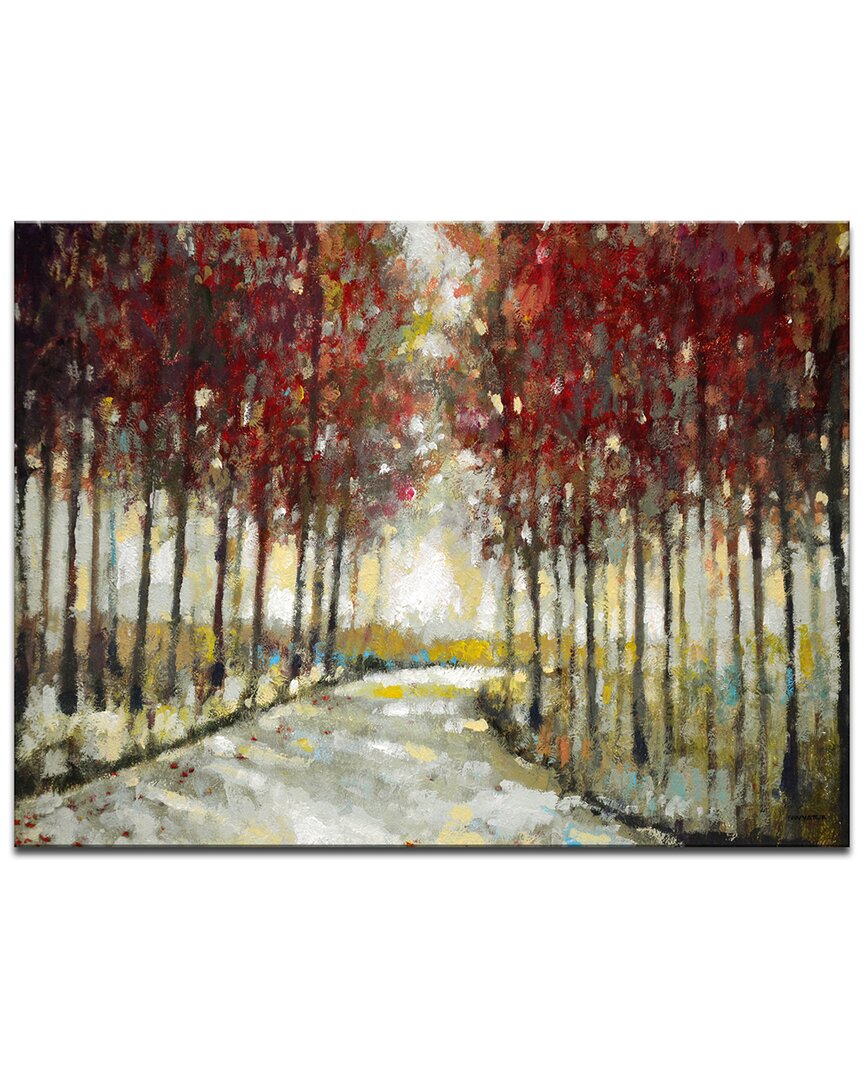 Ready2hangart Autumn Morning Drive Wrapped Canvas Wall Art By Norman Wyatt