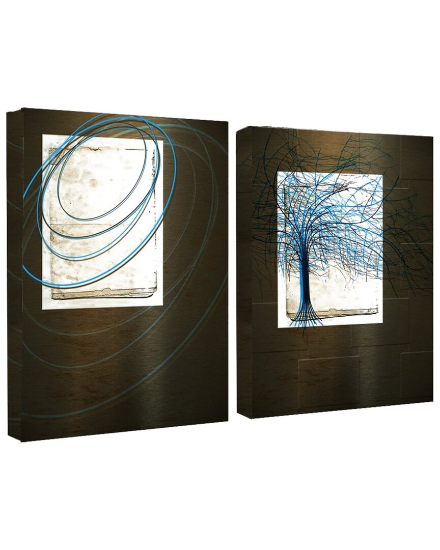 Ready2hangart Abstract Spa Xxviii 2pc Wrapped Canvas Wall Art By Tristan Scott