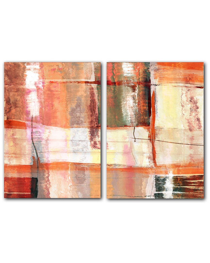 Ready2hangart Abstract Spa Xxxii 2pc Wrapped Canvas Wall Art By Tristan Scott