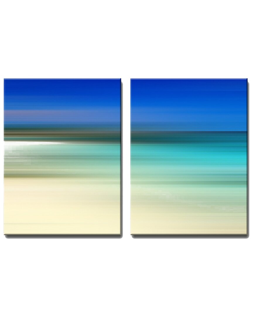 Ready2hangart Blur Stripes Xlvii 2pc Wrapped Canvas Wall Art By Tristan Scott