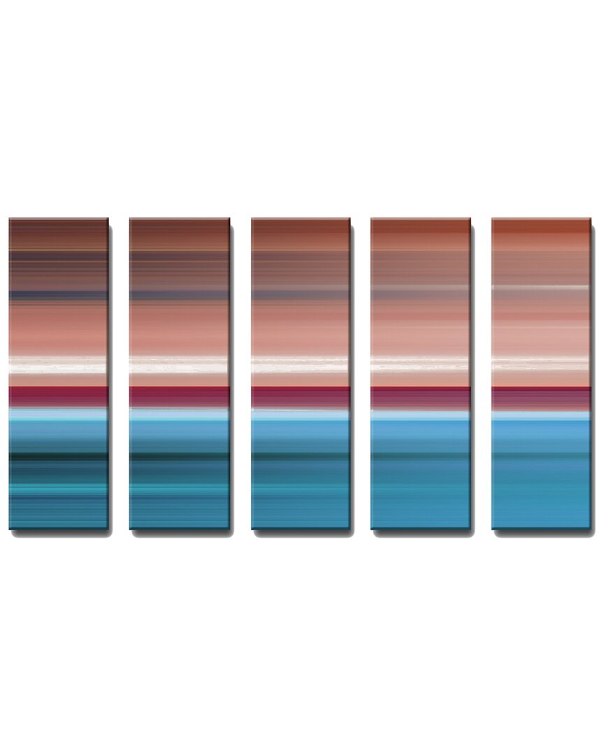 Ready2hangart Blur Stripes Xxvi 5pc Wrapped Canvas Wall Art By Tristan Scott