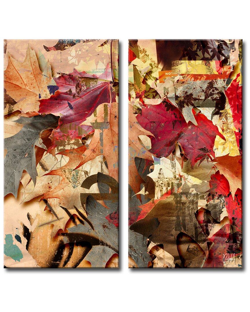 Ready2hangart Fall Ink Viii Wrapped Canvas Wall Art