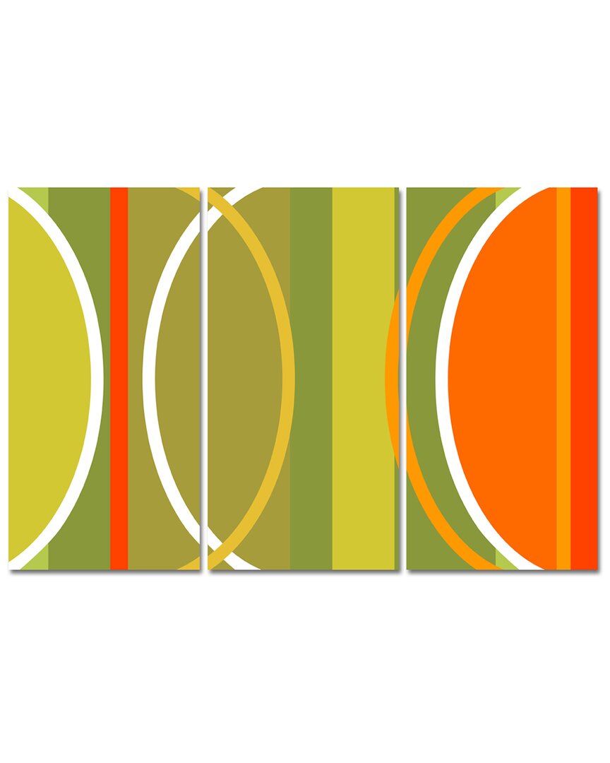 Ready2hangart Geometric Study Iib 3 Piece Wrapped Canvas Wall Art Set