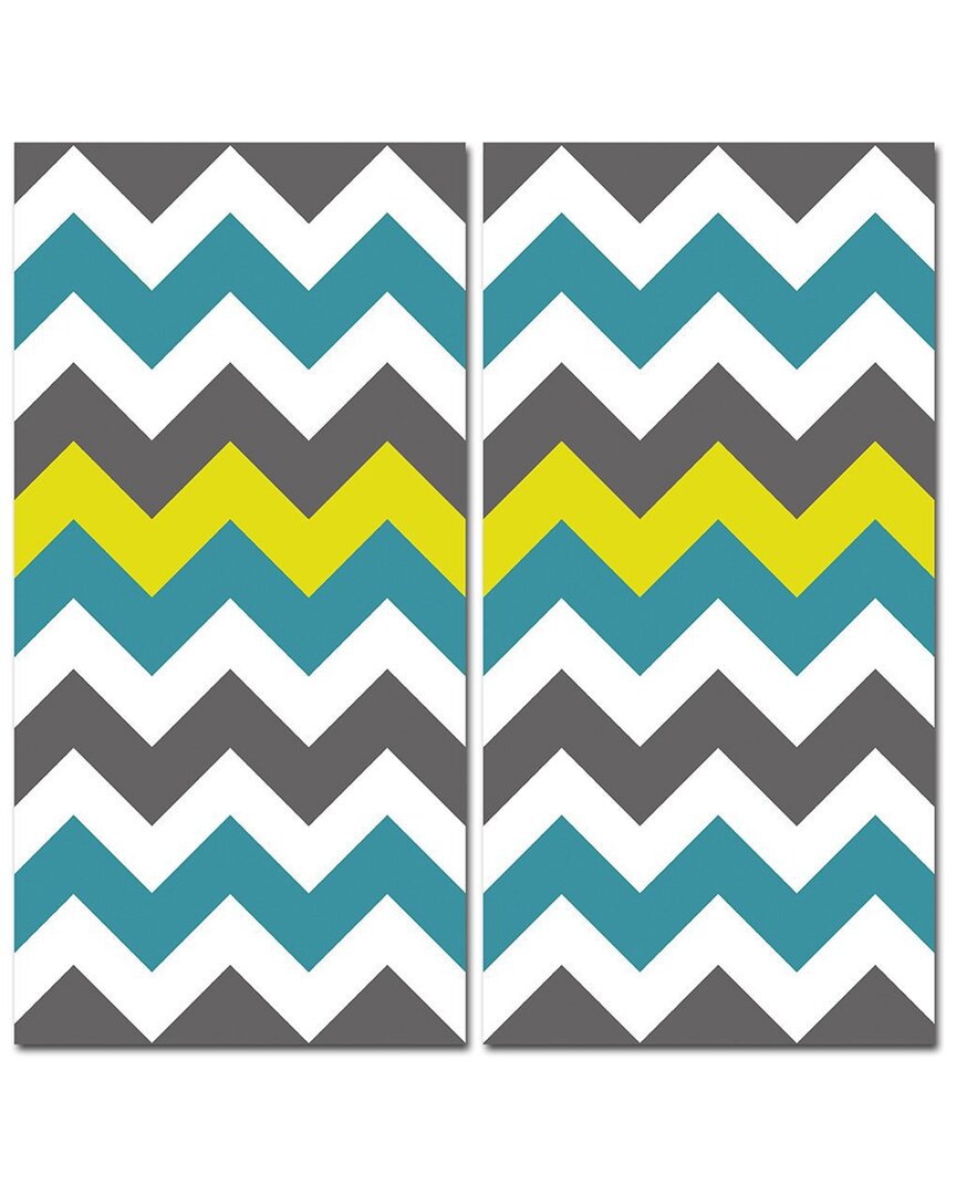 Ready2hangart Geometric Study Xi 2pc Wrapped Canvas Wall Art By Tristan Scott