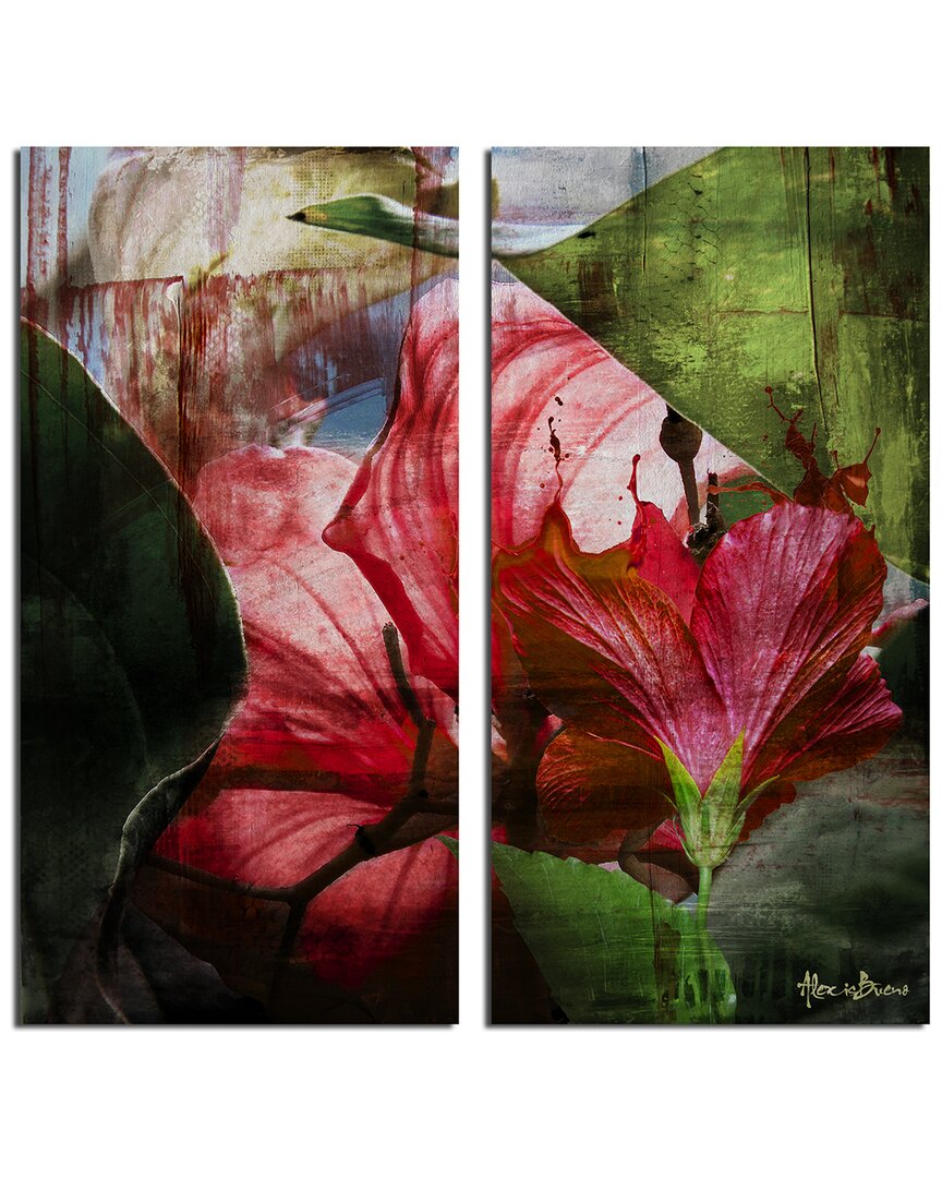 Ready2hangart Hibiscus 2pc Wrapped Canvas Wall Art By Tristan Scott