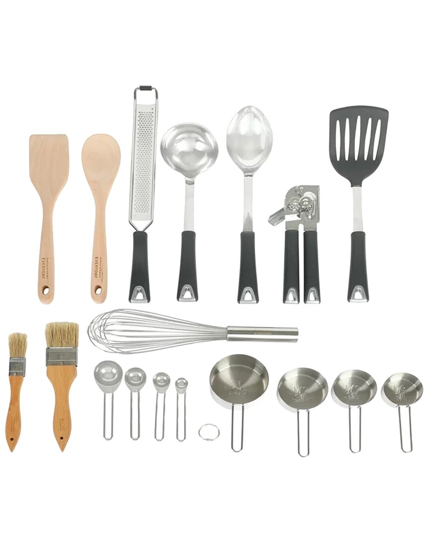 Martha Stewart Everyday 18pc Stainless Steel & Wood Assorted Gadget Set