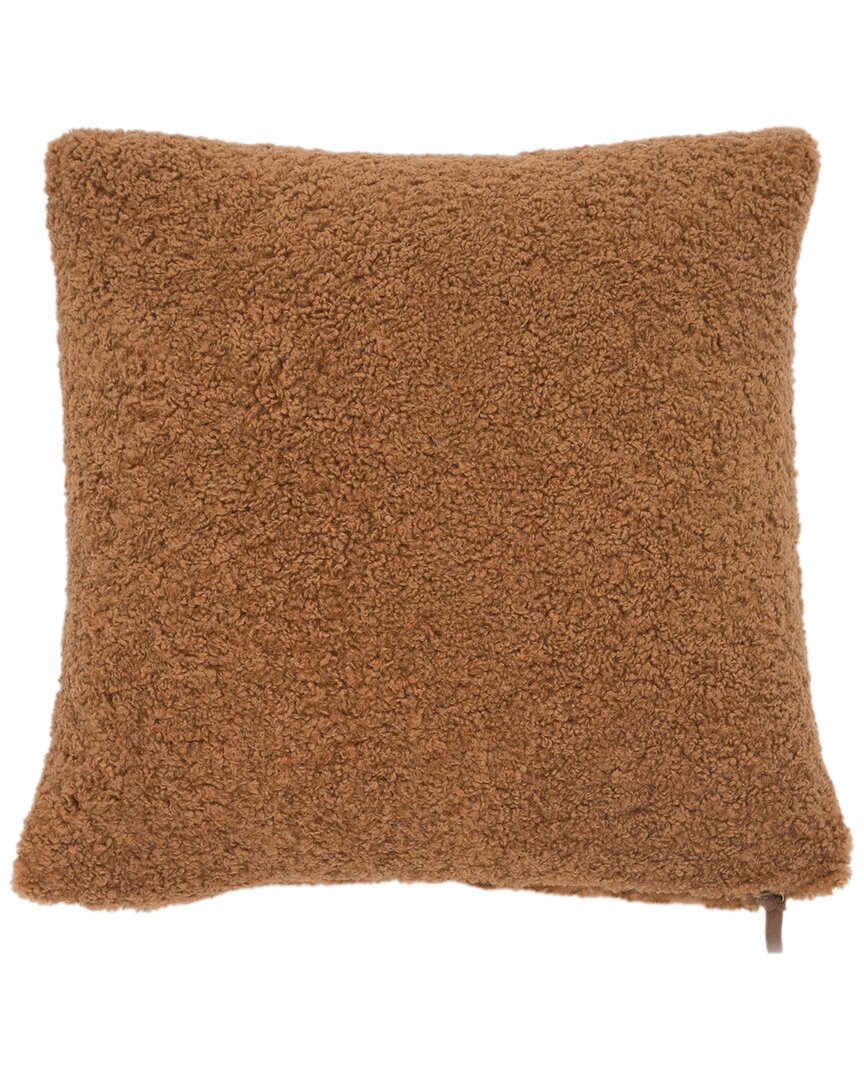 Evergrace Teddy Sherpalux Sherpa Pillow In Ginger