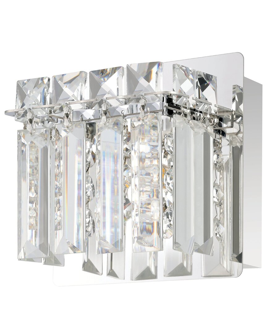 Eglo Fuetescusa 1 Light Wall Light With Chrome Finish & Clear Crystal Like Glass