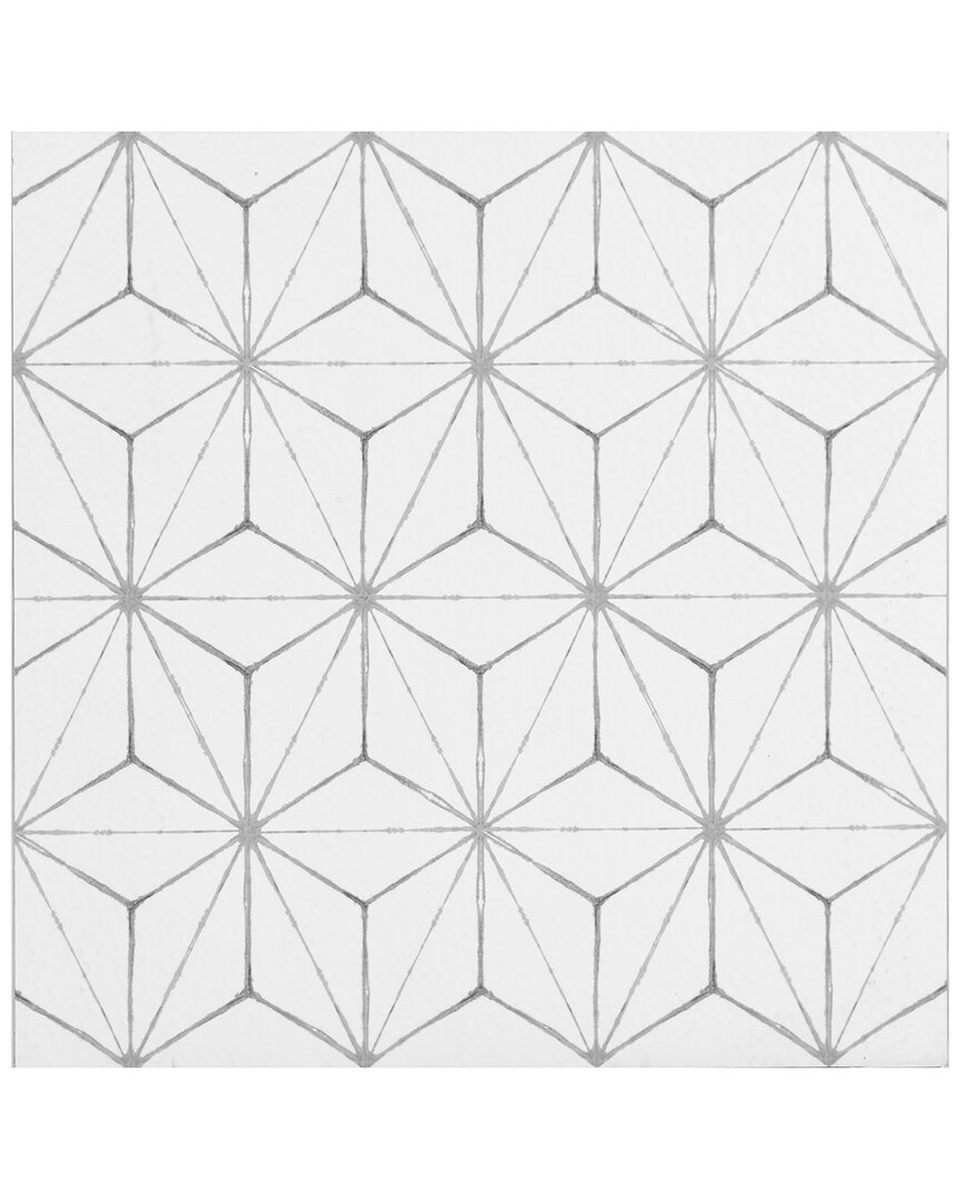 Floorpops Kikko Peel & Stick Floor Tiles In White