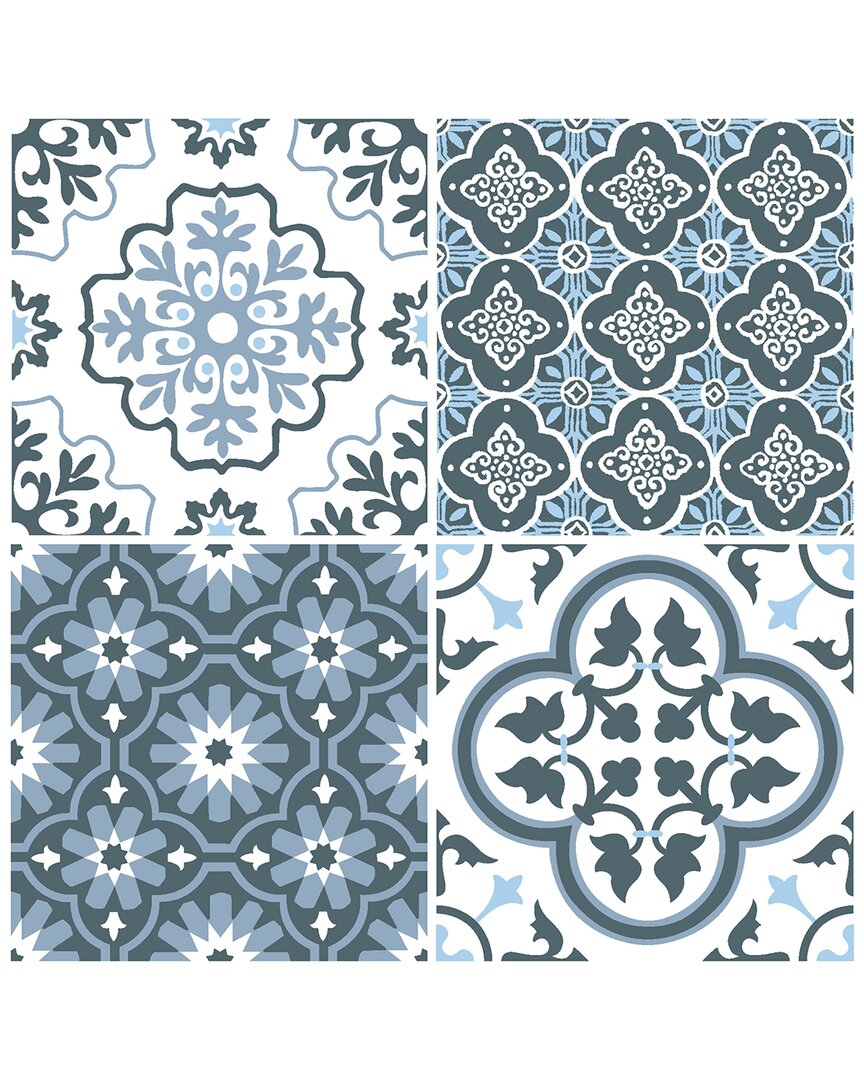 Floorpops Myriad Peel & Stick Floor Tiles In Blue