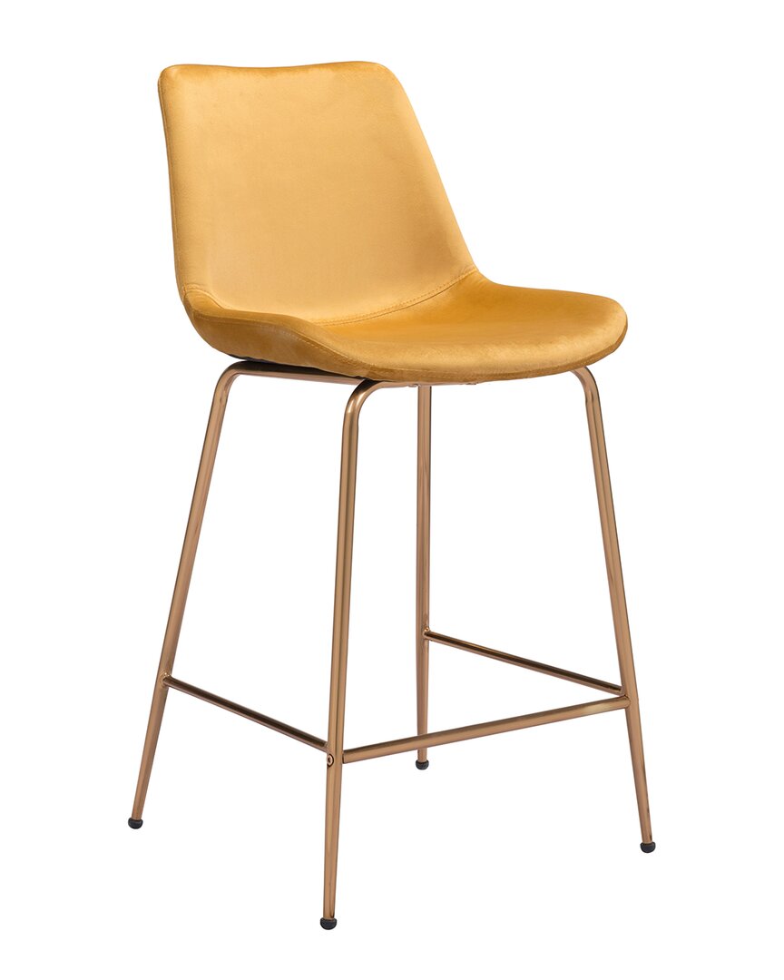 Zuo Modern Tony Bar Chair In Yellow
