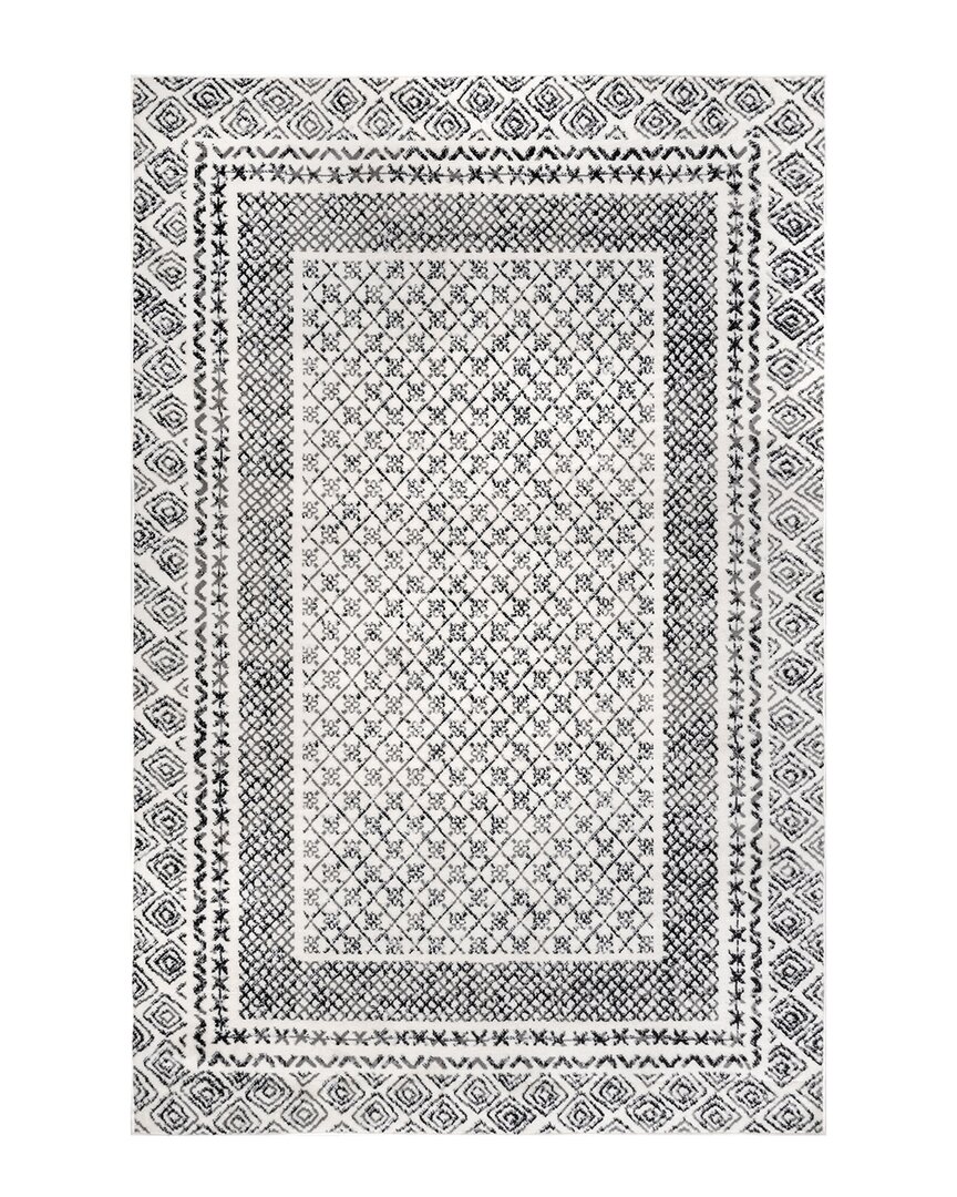 Nuloom Arabella Contemporary Bordered Rug In Gray