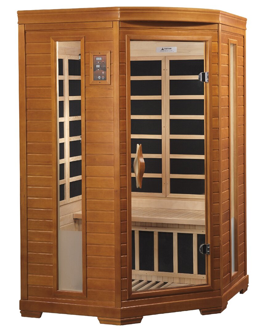 Dynamic Saunas Heming Elite 2-person Corner Ultra Low Emf (under 3mg) Far  Infrared Sauna Natural In Brown