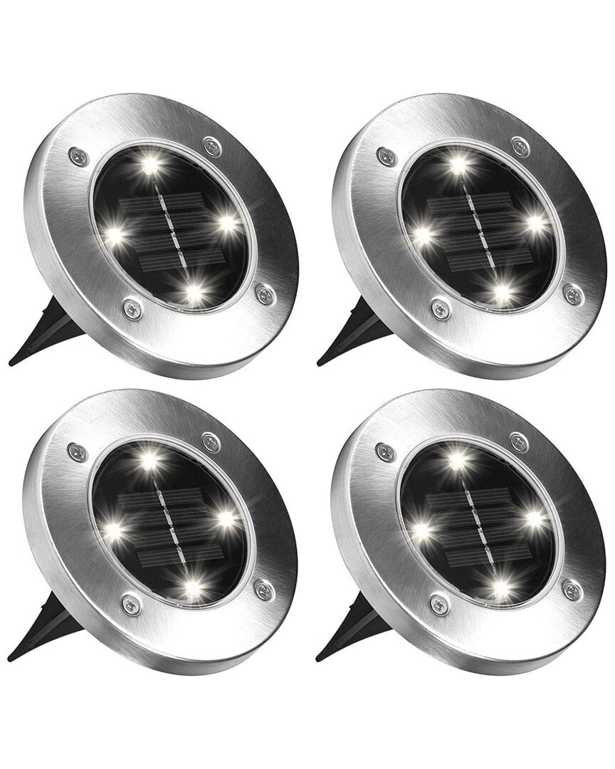 Bell + Howell 4 Led Round Outdoor Disk Lights - 4 Pack