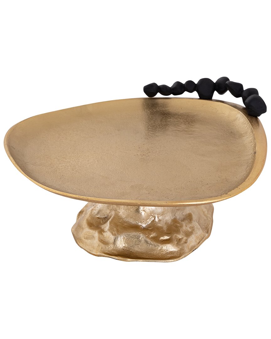 Vivience Footed Cake Plate In Gold