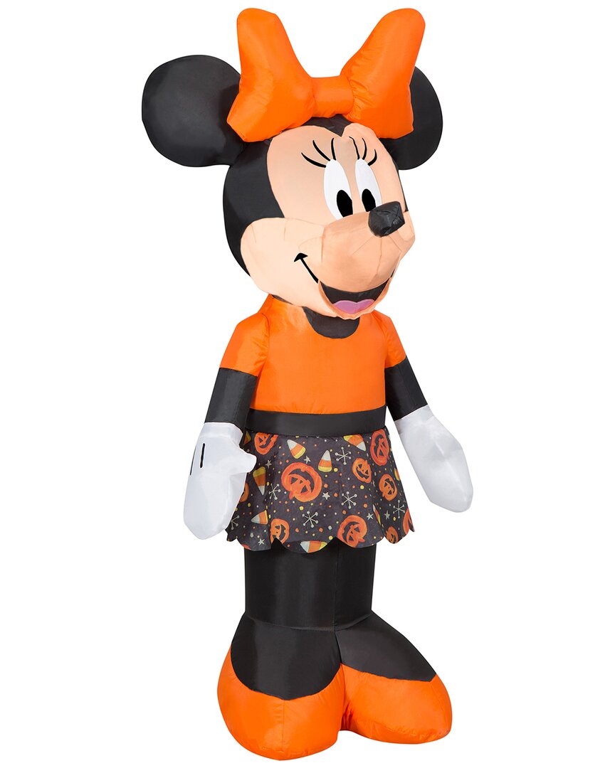 National Tree Company 42in Inflatable Halloween Party Minnie Mouse In Orange