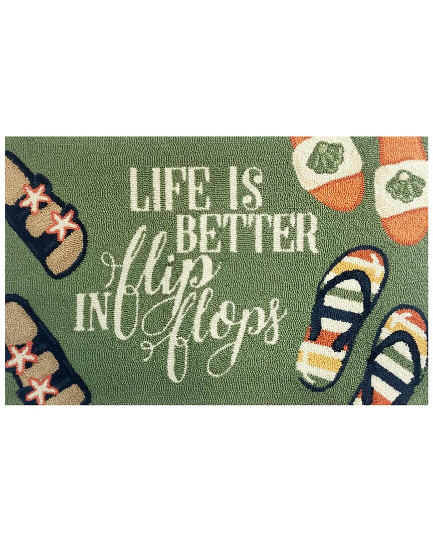 THE RUG MARKET THE RUG MARKET LIFE IS BETTER IN FLIP FLOP INDOOR/OUTDOOR DOORMAT