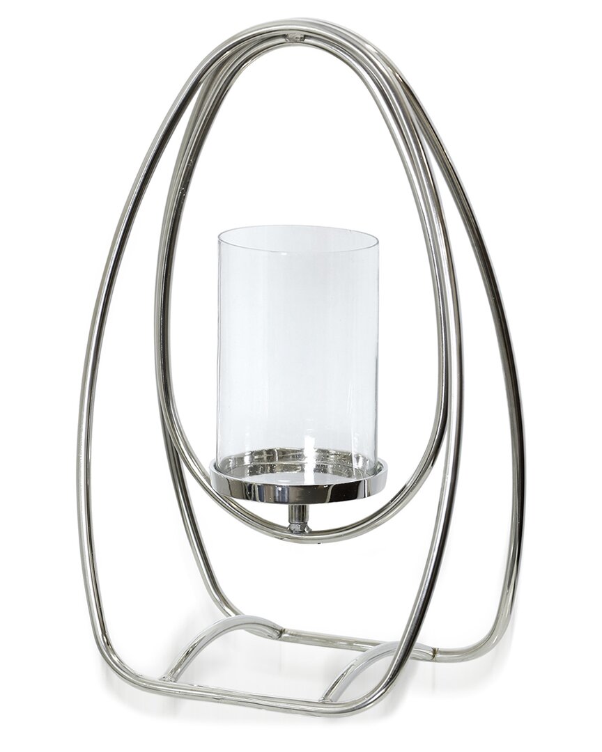 Stylecraft Laurent Steel Metal And Clear Glass 1-light Hurricane