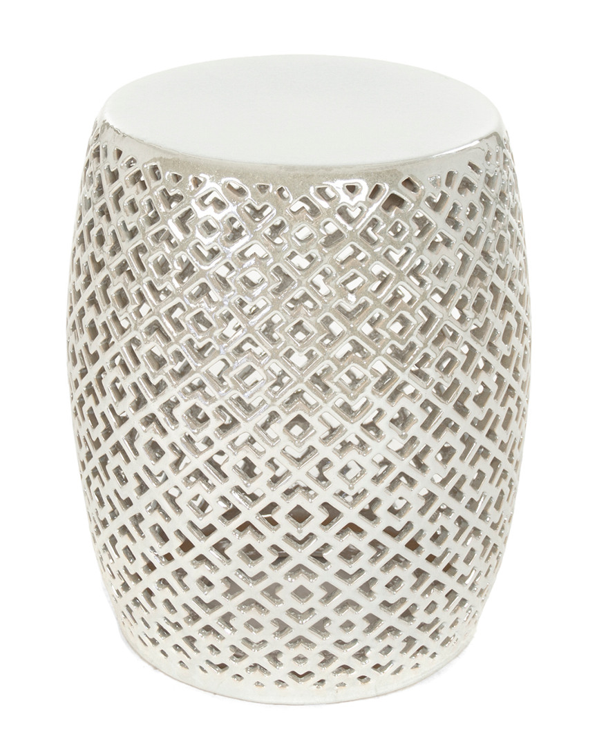 Zentique Lorin Garden Stool Grey In Neutral