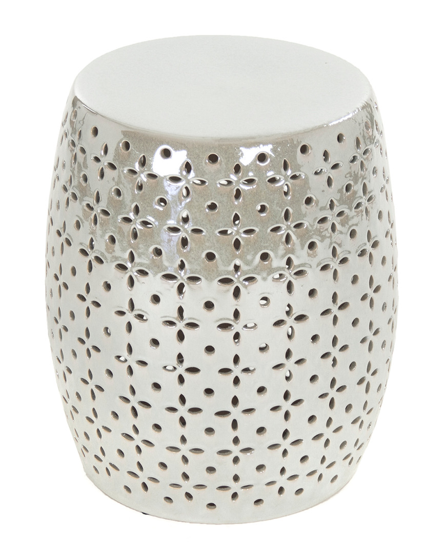 Zentique Lovell Garden Stool Grey In Neutral