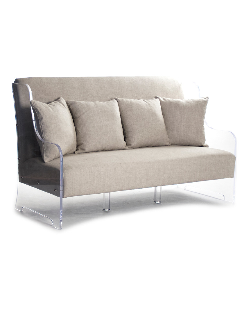 Zentique Acrylic Sofa In Neutral