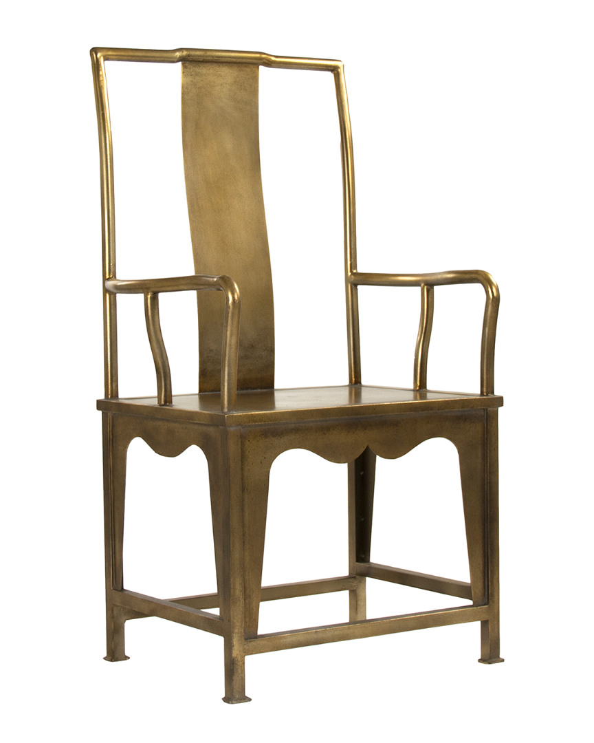 Zentique Brys Arm Chair In Gold