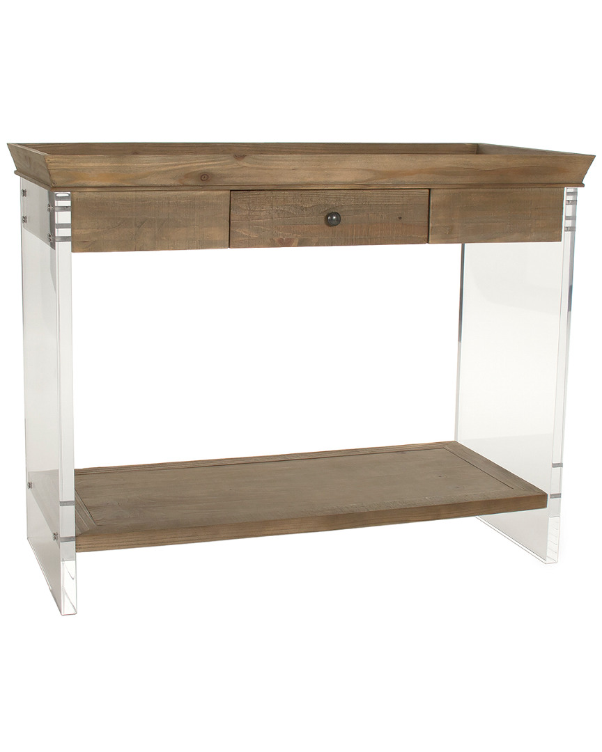 Zentique Charmain Acrylic Console In Brown