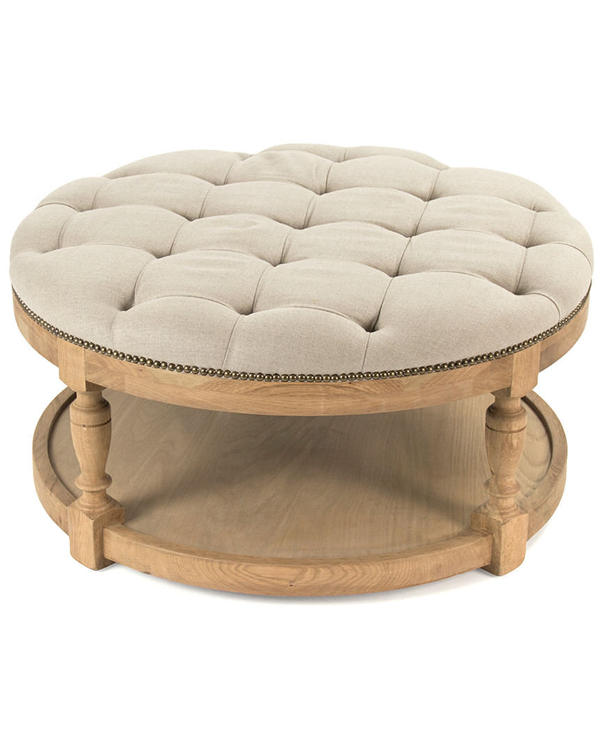 Zentique Tammy Ottoman In Neutral