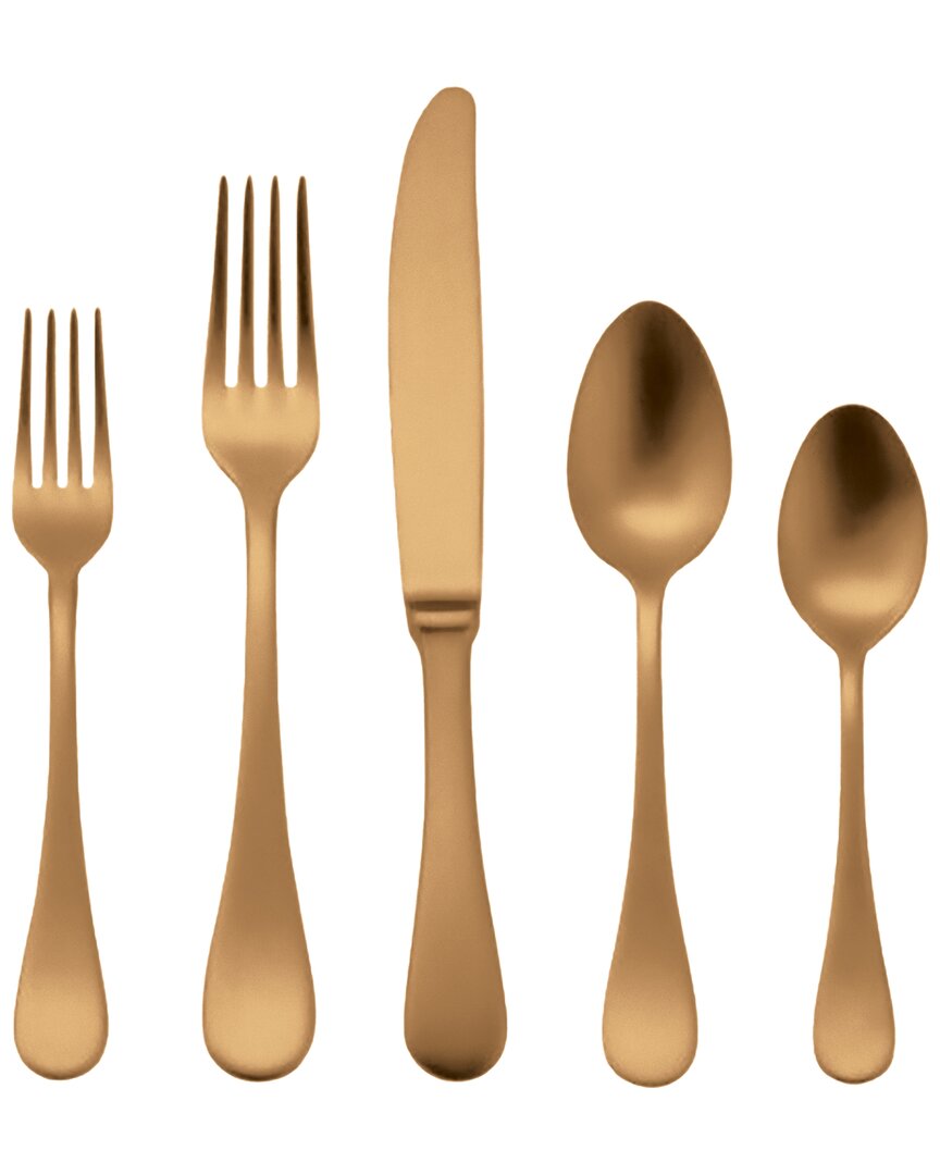 Mepra Brescia Oro 5pc Place Setting With $16 Credit In Gold