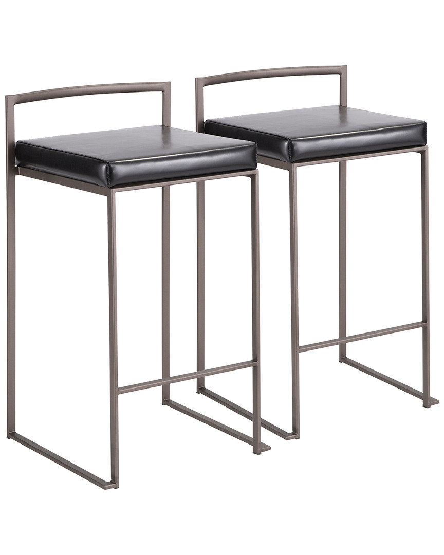 Lumisource Set Of 2 Fuji Stacker Counter Stools