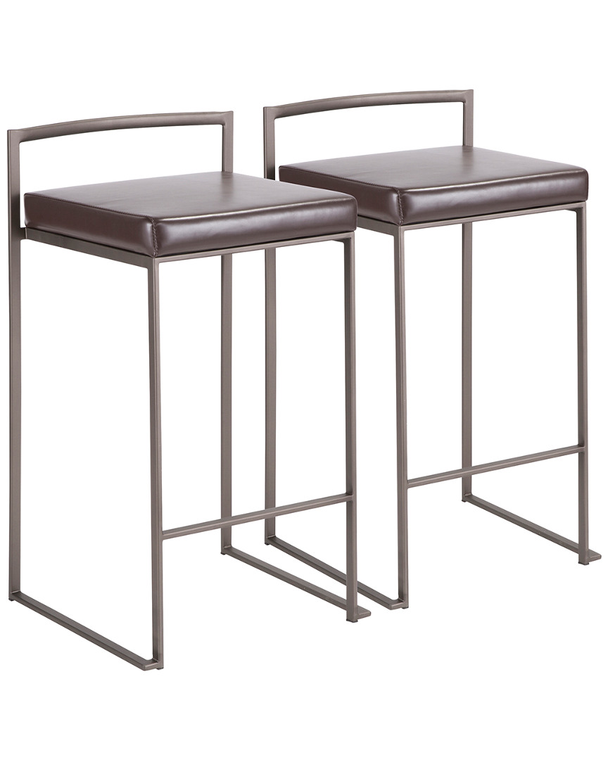 Lumisource Set Of 2 Fuji Stacker Counter Stools