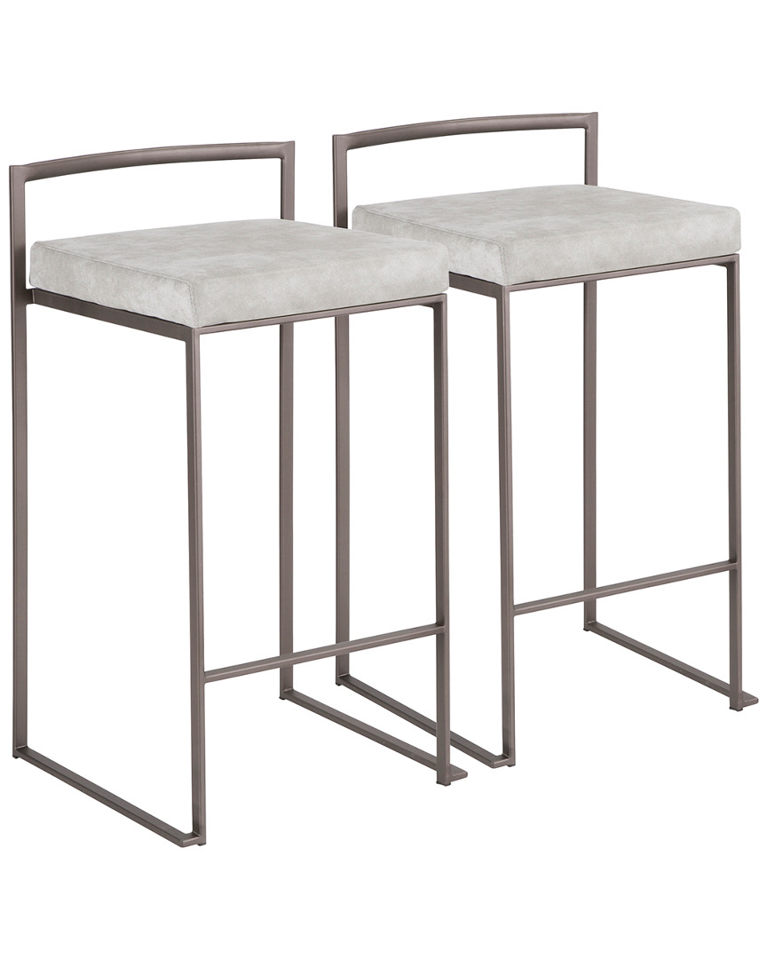 Lumisource Set Of 2 Fuji Stacker Counter Stools