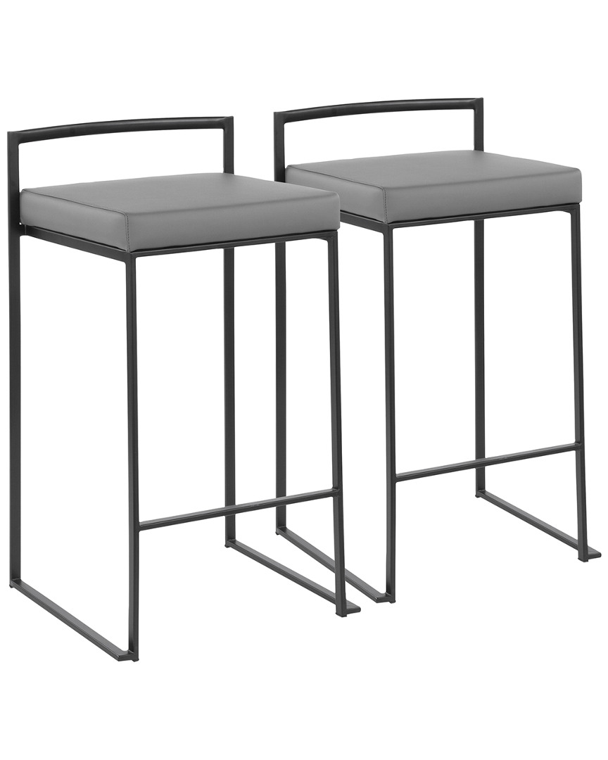 Lumisource Set Of 2 Fuji Stacker Counter Stools