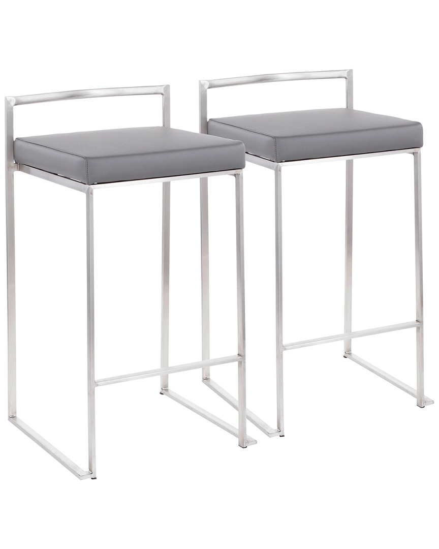 Lumisource Set Of 2 Fuji Stacker Counter Stools