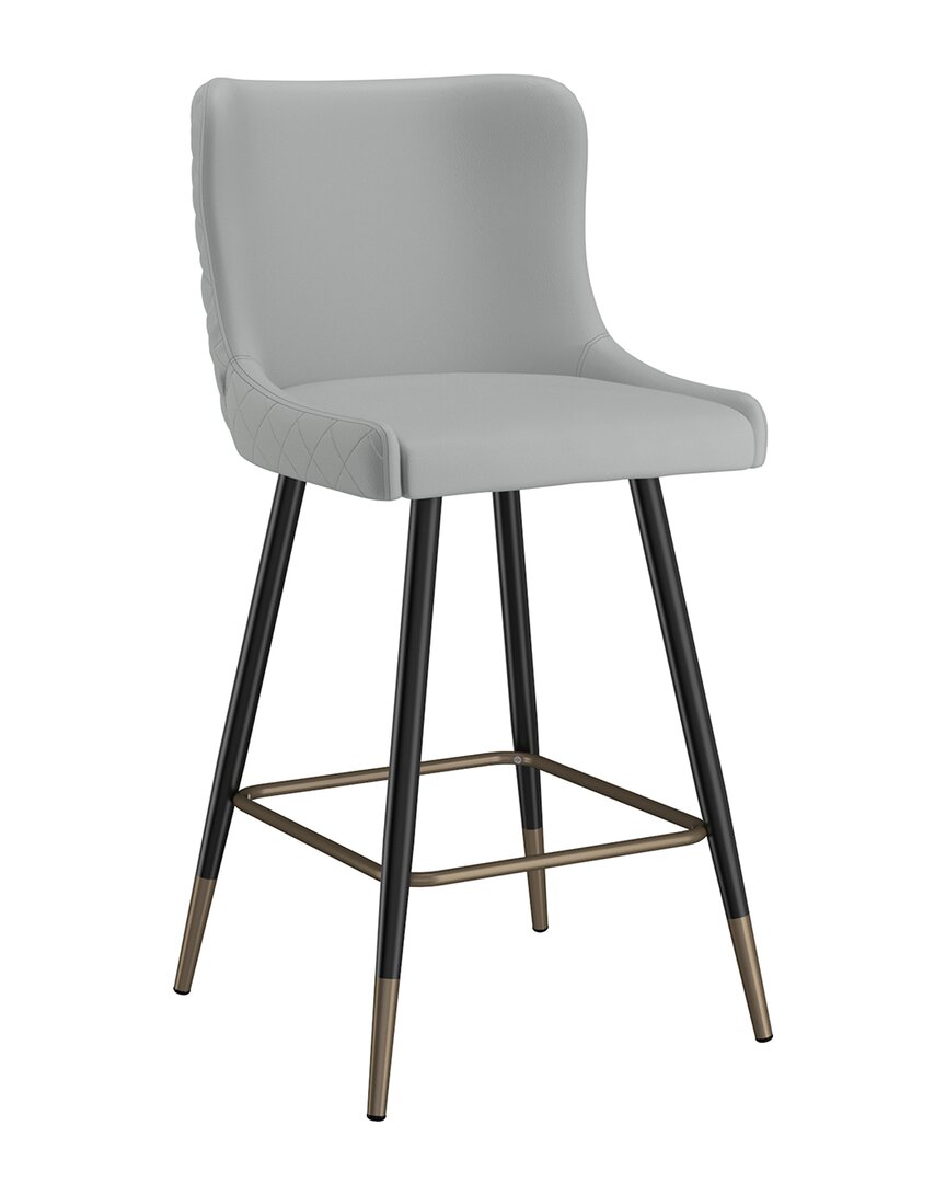 Worldwide Home Furnishings Set Of 2 Contemporary Counter Stools In Grey