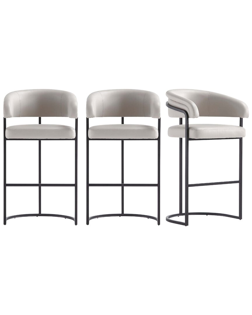 Manhattan Comfort Set Of 3 Augusta Barstools