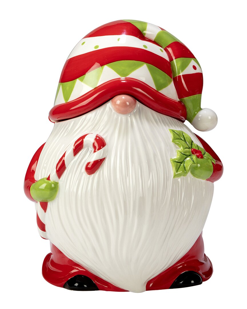 Shop Certified International Holiday Magic Gnomes 3d Cookie Jar In Red