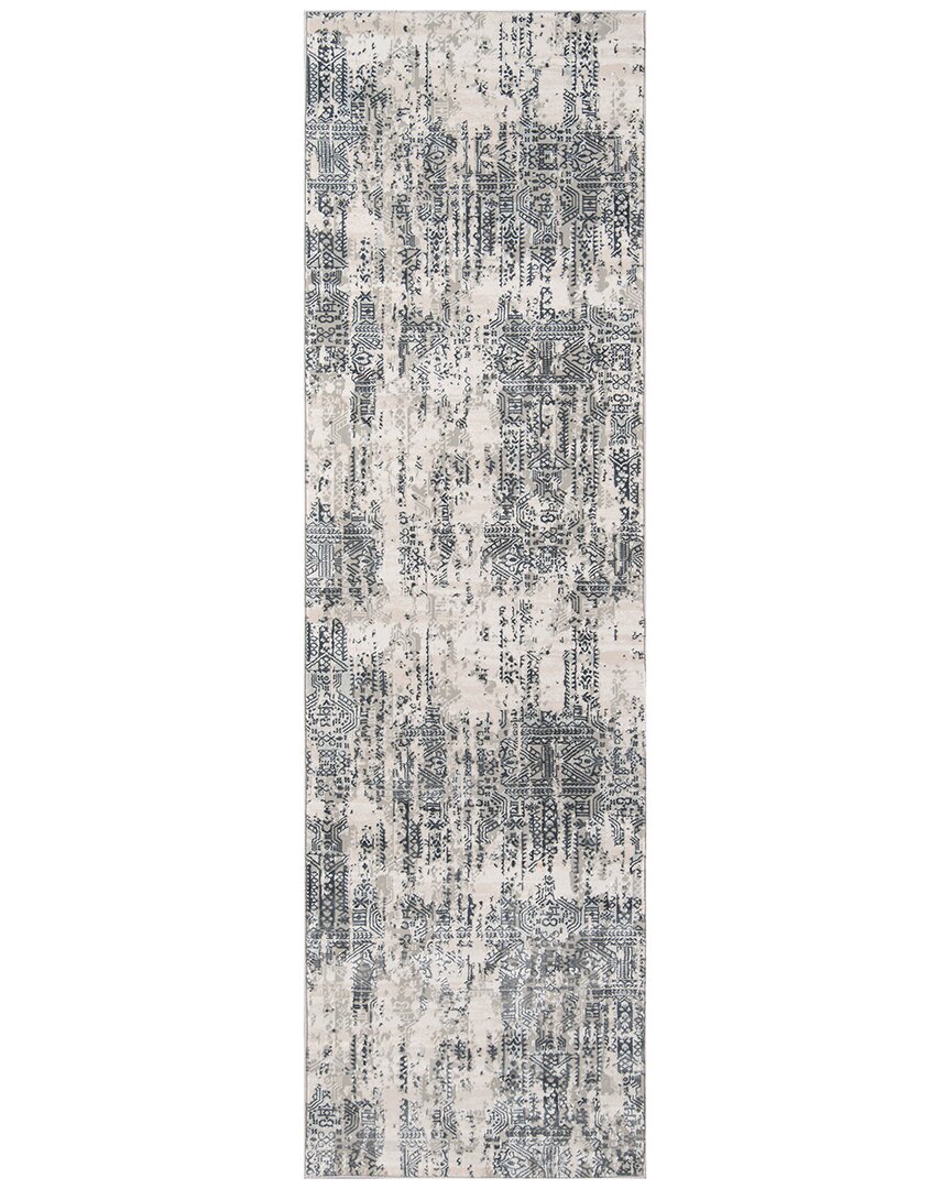 Ecarpet Genevieve Traditional Runner Rug In Gray