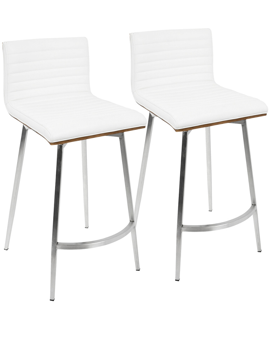 Lumisource Set Of 2 Mason Swivel Counter Stools