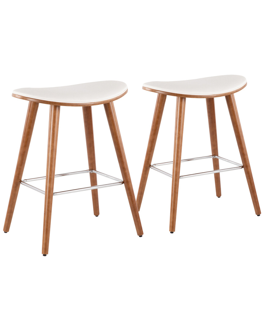 Lumisource Set Of 2 Saddle Counter Stools