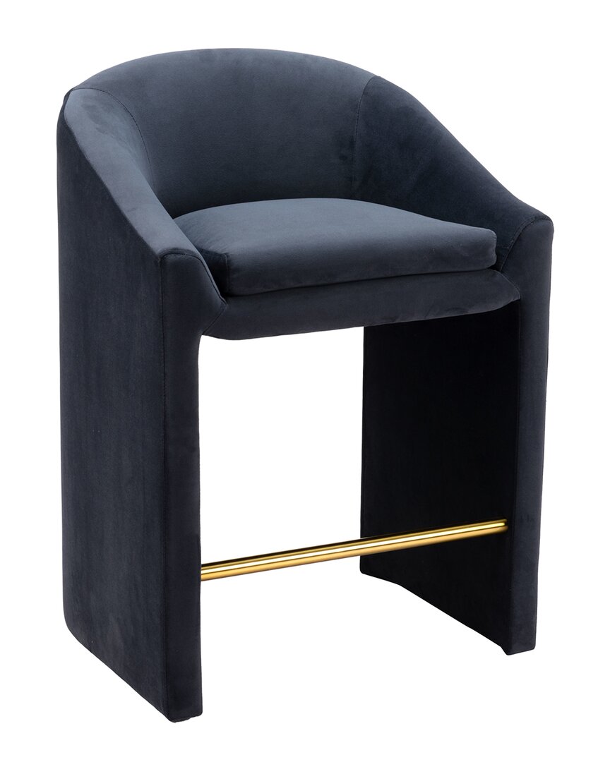 Zuo Modern Emas Counter Stool Midnight Gray In Blue
