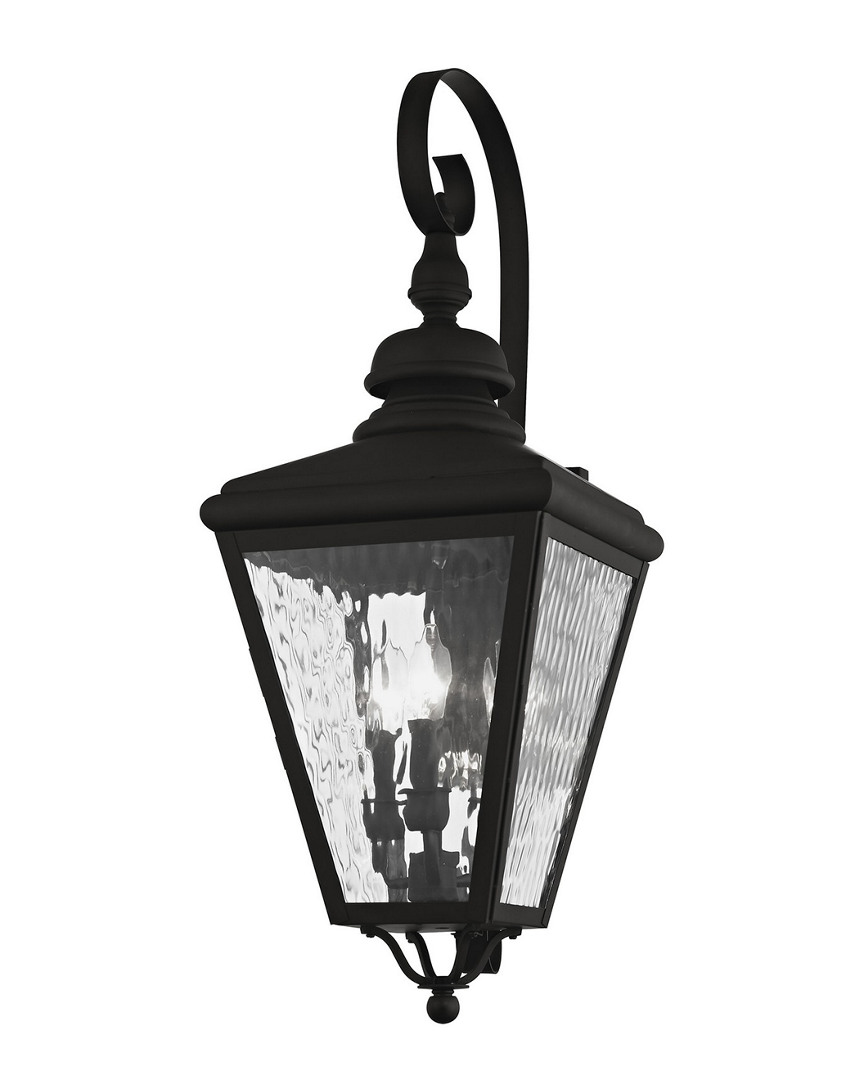 Livex Lighting Livex Cambridge 3-light Black Outdoor Wall Lantern