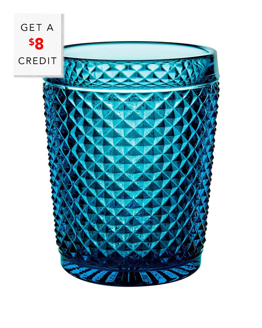 Vista Alegre Bicos Old-fashioned Glasses, Set Of 4 In Blue