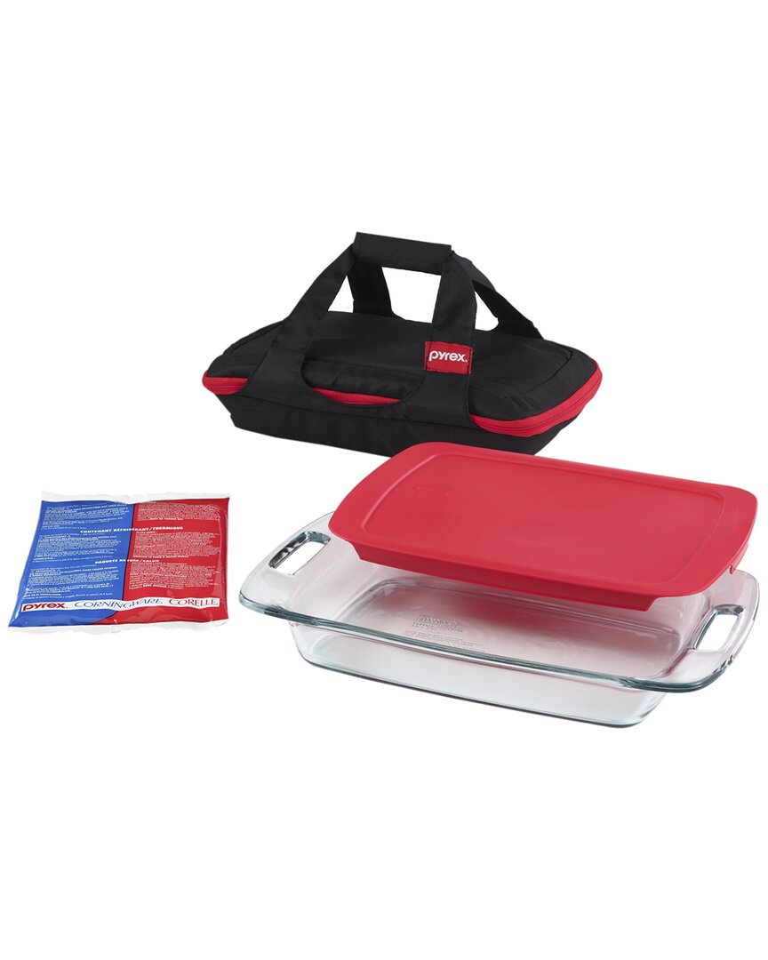 Pyrex 3qt Easy Grab Glass Baker With Travel Bag