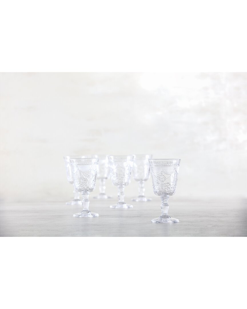 Fortessa Set Of 6 Debutante Glass Clear Goblets In Transparent