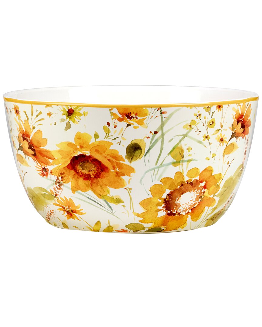 Certified International Sunflowers Forever Deep Bowl In Multicolor