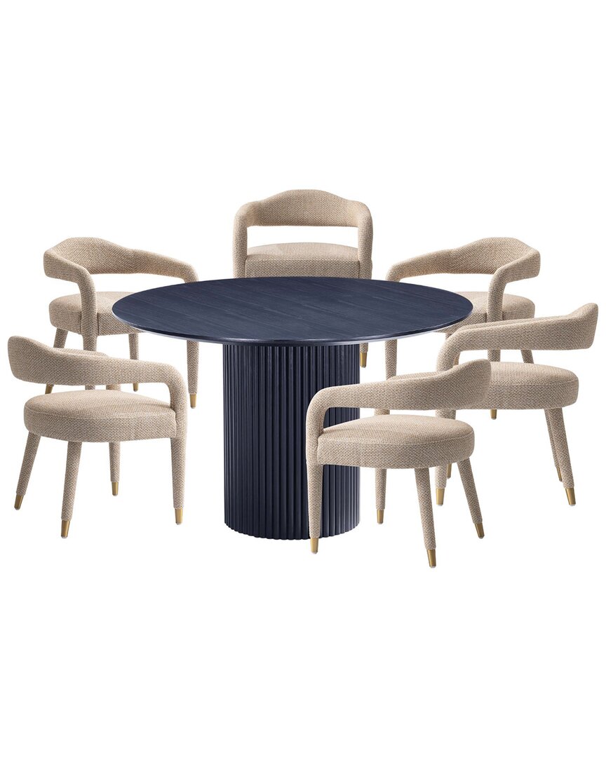 Manhattan Comfort Modern Round Dining Table & Chairs Set