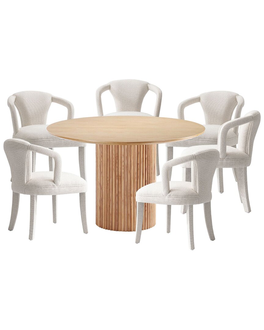 MANHATTAN COMFORT MANHATTAN COMFORT MODERN ROUND DINING TABLE & CHAIRS SET