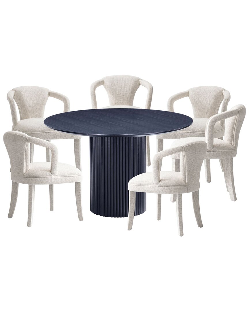 MANHATTAN COMFORT MANHATTAN COMFORT MODERN ROUND DINING TABLE & CHAIRS SET